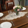 ARTABLE Camino de mesa rectangular de macramé de encaje bordado
