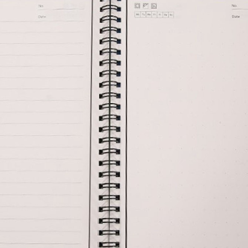 Notebook B5 Black Round Sign Circle Line Design Portable PP