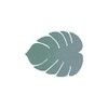Lind DNA Monstera 989963 Glass Coaster Recycled Leather Nupo Pastel