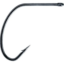Gamakatsu Shiner Hook Straight Eye Tackle, Size: (8 Pack) NS Black, 6