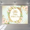 Joliaco Happy Mother's Day Backdrop Floral Gold Dots Mother's Day
