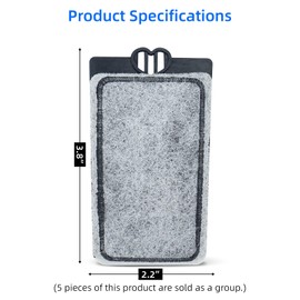 5 Pack Filter Cartridges High Compatibility 3-Layer Filter Cartridge for Small Filters – Removes 98% Impurities, Easy to Replace