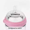 Comotomo 8oz Pink Baby Bottle Silicone Anti Colic Slow Flow