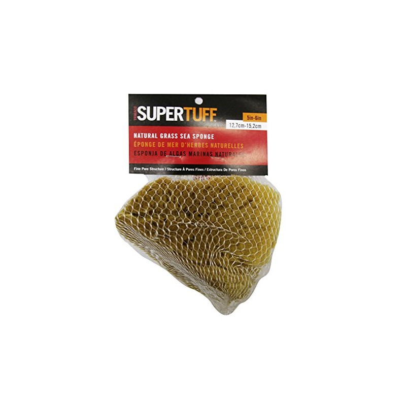 Trimaco SuperTuff Natural Grass Sea Sponge, 5-6-inches