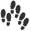 Decooo.be Wall Sticker 6 Footprints (Shoe Tracks) Black Sticker