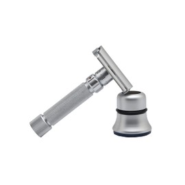 PEARL Flexi Adjustable Razor Version V12 - Adjustable Double Edge Safety Razor Made of Pure Brass Metal with 50 Premium Stainless Steel Blades, Adjust The Blade Exposure with A Turn of Dial for Milder to More Aggressive Shaves