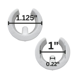 Furnish Theory Breuer Chair Company Replacement Cesca Single-Prong U-Shape Plastic Caps U-Caps (White; Set of 16)