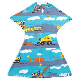 SleepingBaby Zipadee-Zip Transition Swaddle - Fleece Baby Swaddle Blanket with Zipper Convenience - Digging You, Small (4-8 Month)