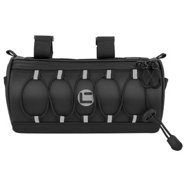WOTOW Bike Handlebar Bag Waterproof - Bicycle Handlebar Bag with Large Reflective Area & Strips, Bike Front Pouch with Waterproof Zipper Shoulder Strap Removable Straps for Cycling (Cuboid, 2.2L)