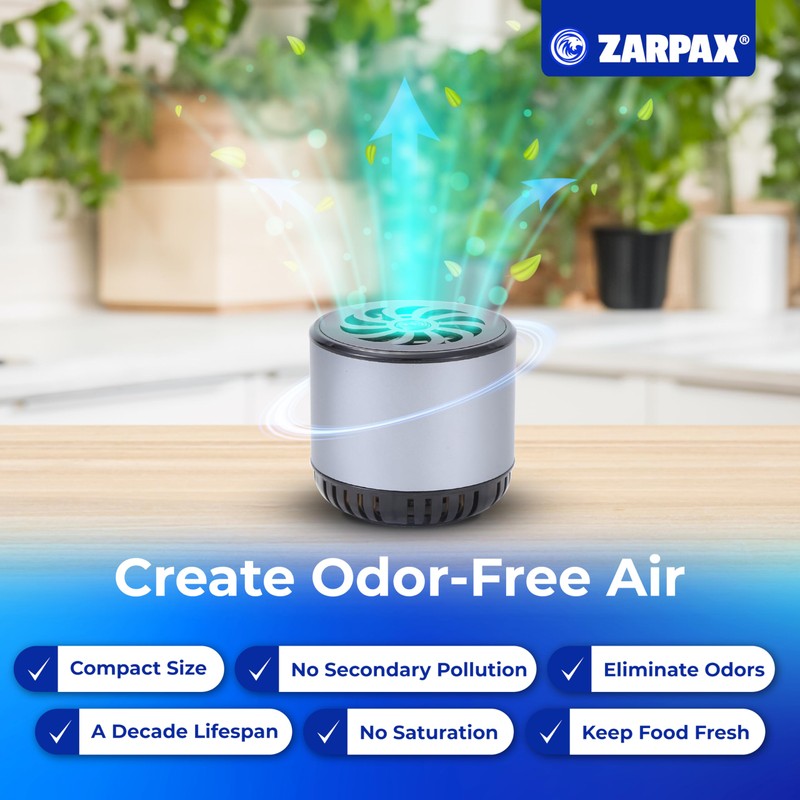 ZARPAX Refrigerator Deodorizer - Single Pack - Fridge Smell Eliminator