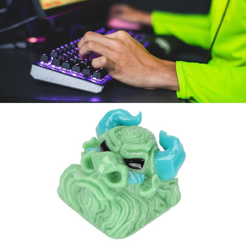 Custom Keycaps Hand Carved Cow Pattern OEM R4 Gaming Resin