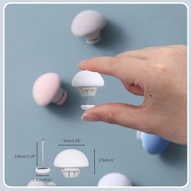 Yikki 12Pcs Mushroom Duvet Clips, Non-Slip Duvet Cover Clips to Keep Duvet in Place, Comforter Quilt Holder Fixator with One-Key Unlock for Blanket Bed Sheet Curtain Socks Mattress Covers (White)