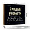Rauchen Verboten Schild | Vintage-Design | Ideal für Büros und