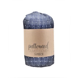 ienjoy Home Duvet Cover Set Polkadot Patterned QueenNavy