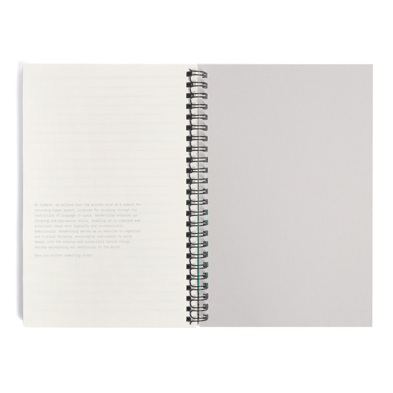 FasNote Spiral Notebook, A5, 160 Lined Pages, Wirebound, Journal for