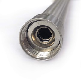 Gotonovo G3/4 Extension Tube Extender Bar - Longer Shower Pipe to Add Height - Outdoor Brushed Nickel 12 Inch