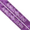 Anderson's Satin Sash Set, King & Queen, Purple with White