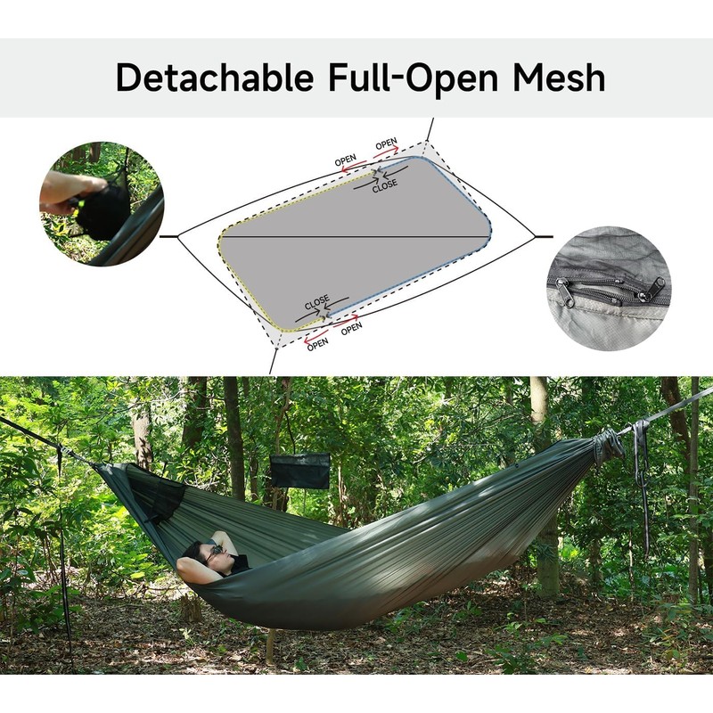 Travel Bird NomadNest Hammock with Removable Three-dimensional Mosquito Net, Portable