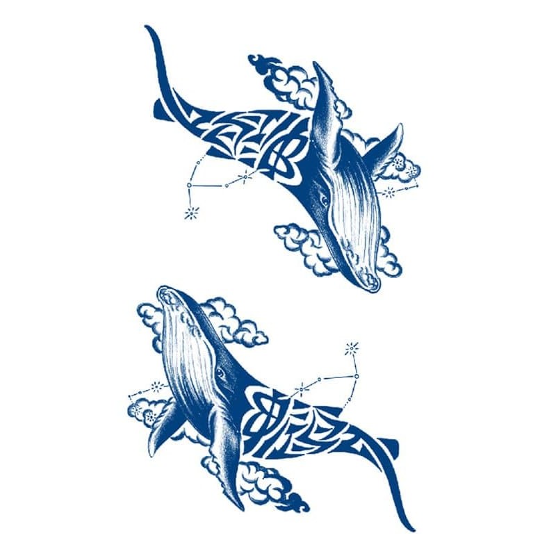 2 Sheets Tribal Tattoo Tribal Whale Tattoo Maori Dolphin Tattoo