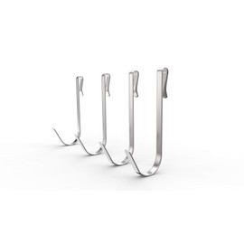 KINCMAX Stainless Steel Heavy Duty S Hooks for Hanging onto Shower Caddy, Bathroom Organizers, Shampoo Holders - Rustproof SUS 304 Steel for Hanging Razor & Sponge (Silver)