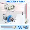 2PCS Rear License Plate Light Socket with Harness & 4PCS