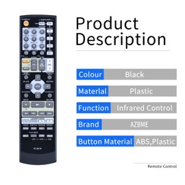 RC-681M Remote Control for Onkyo AV Receiver HT-R550 HT-R508 HT-R557 HT-R557 HT-SR750 HT-SP904 HT-SP904B HT-SR800 TX-SR505 TX-SR505E TX-SR505B TX-SR575B TX-SR8550 SKB-550 SKC-550C SKF-550F HT-SR8000S
