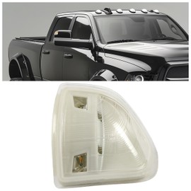 HECASA Amber Front LED Side Mirror Turn Signal Lights Compatible with 2010-2018 Dodge Ram 1500 2500 3500 4500 5500 Truck Passenger Right with Tow Mirrors Replacement for 68302829AA Clear Lens