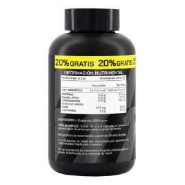 L-glutamina (100 Caps 20 Extra) - Prowinner Sin Sabor