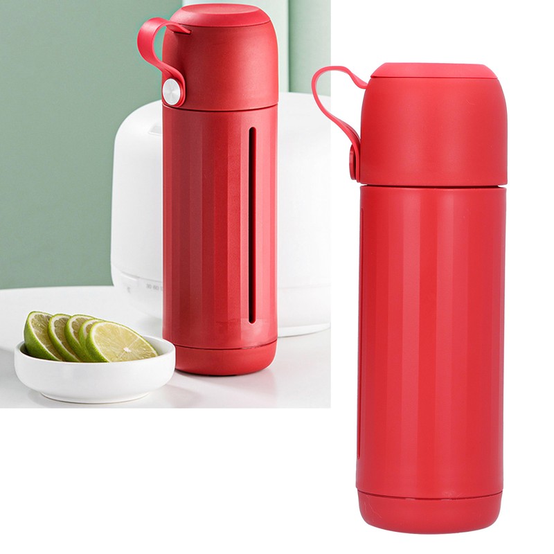 310ml Glass Cup with Lid Portable Dual Purpose Water Mug