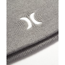 Hurley Men's Winter Hat - Classic Icon Beanie, Size One Size, Grey