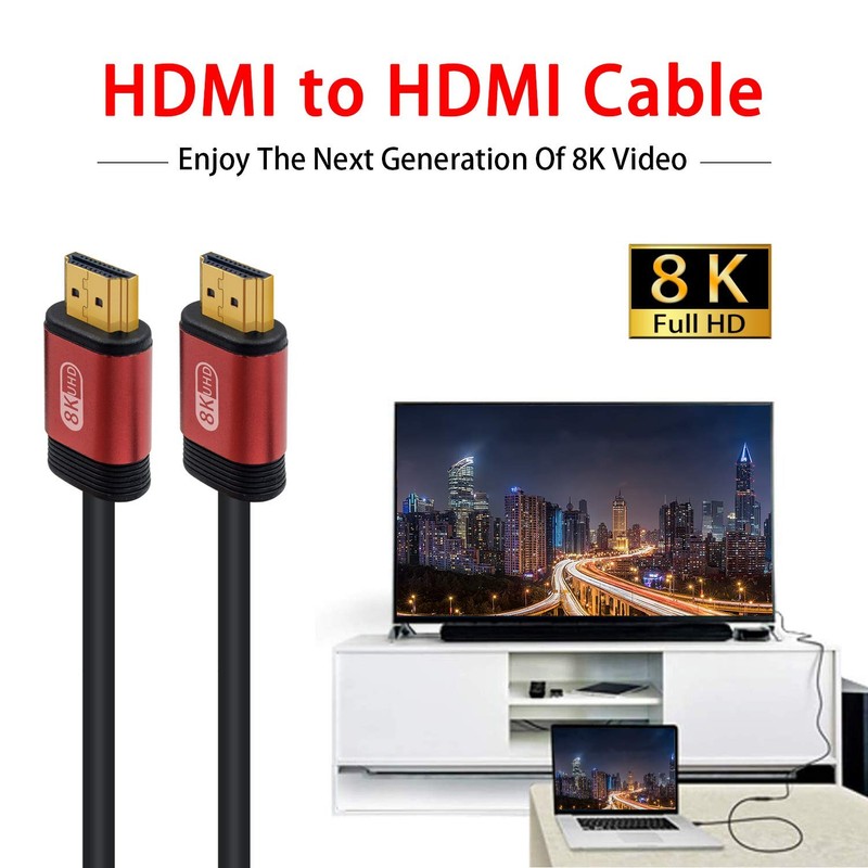 Duttek 8K HDMI Cable, HDMI 2.1 Ultra HD Cable, High