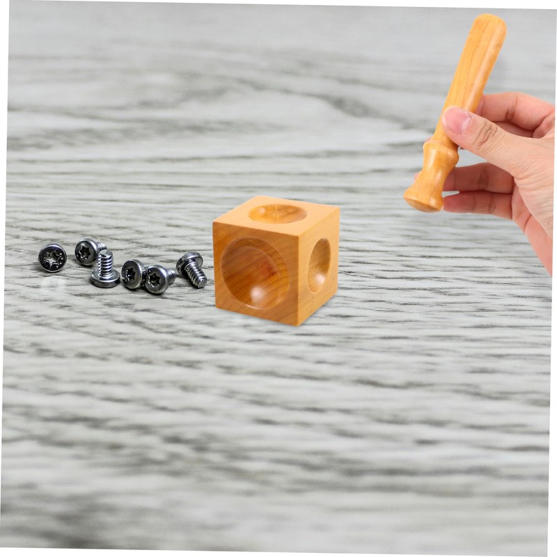 TEHAUX Wood Punch Kit Jewelry Making Tool Wooden Doming Dapping