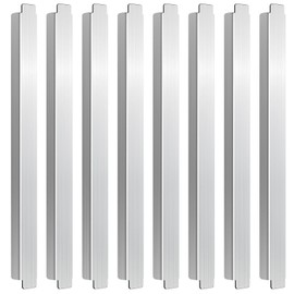 8 Pcs 12 Inch Stainless Steel Adapter Bar Table Adapter Long Metal Food Divider for Hotel Restaurant Kitchen Catering Home Commercial Food Service Accessories