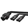 Strhowill IEC 320 C6 Male to 2XC7 Female Y Splitter