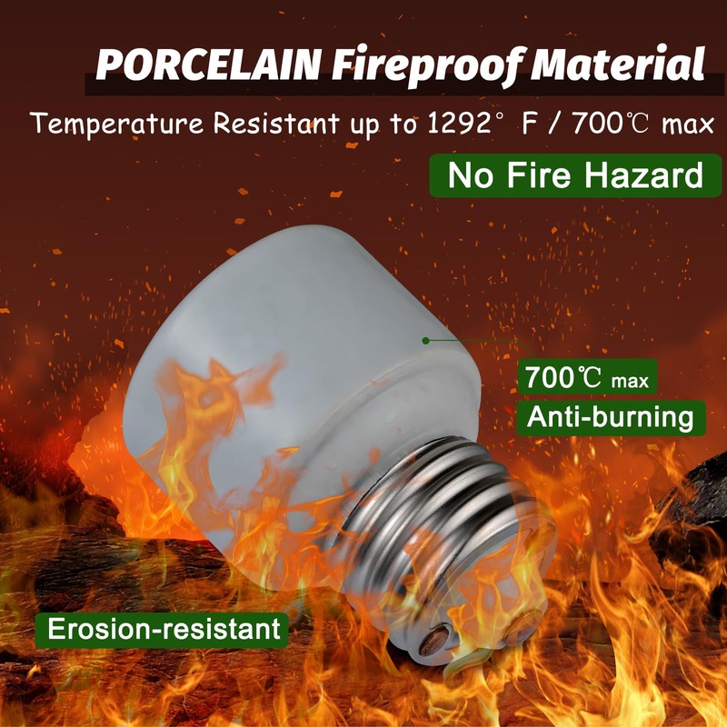 Light Socket Extender,Porcelain Socket Extension Adapter,E26 to E26 Standard Medium