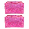 TotePrint Waterproof Transparent Makeup Bag Shiny Diamond Pattern Bag 2pcs,