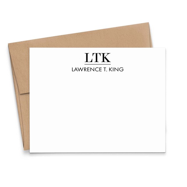 Women and Mens Initial Stationary Set, Personalized Stationery Set with