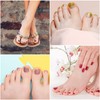 JSRQT False Nail for Toes Natural Fake Toe Nail Art