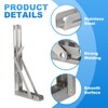 PATIKIL Folding Wall Shelf Brackets 9", 2 Pack Heavy Duty