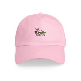 CafePress Bonafide Bookworm Unique Adjustable Baseball Hat Pink