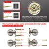 BESTTEN Keyed Entry Door Knob with Lock, Interior and Exterior