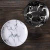 Hoshisea 2 x round marble dinner plates, marble ceramic plate,