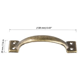 MOUYAT 20 PCS 6 Inch Bronze Rustic Iron Gate Handles with Mounting Screws, Cabinet, Drawer, Barn Door Pull Handle