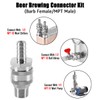 FERRODAY 1 Pair Stainless Steel 1/2 Quick Disconnect Set with