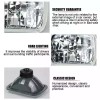 For International IHC 9200 9400i 9900 PAIR 7x6" LED Headlights