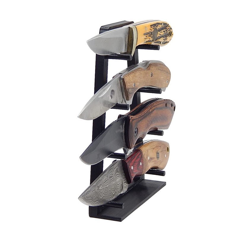 Black Knife Display Stand Rack Holder Organizer For 4 Medium