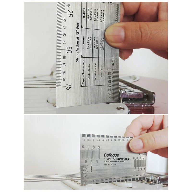 Double Sided Multi Function String Action Ruler Gauge Tool Both