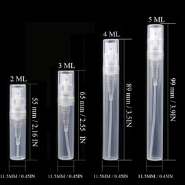 Mini Clear Plastic Spray Bottle Portable Cute Perfume Mouthwash Atomizer for Cleaning, Travel, Essential Oils, Perfume (120, 2ml)