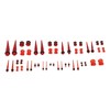 48pcs Ear Stretching Kit Heart Shaped Various Sizes Acrylic Tapers
