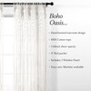 Lush Decor Boho Macrame Textured Cotton Window Curtain Panel, 40"